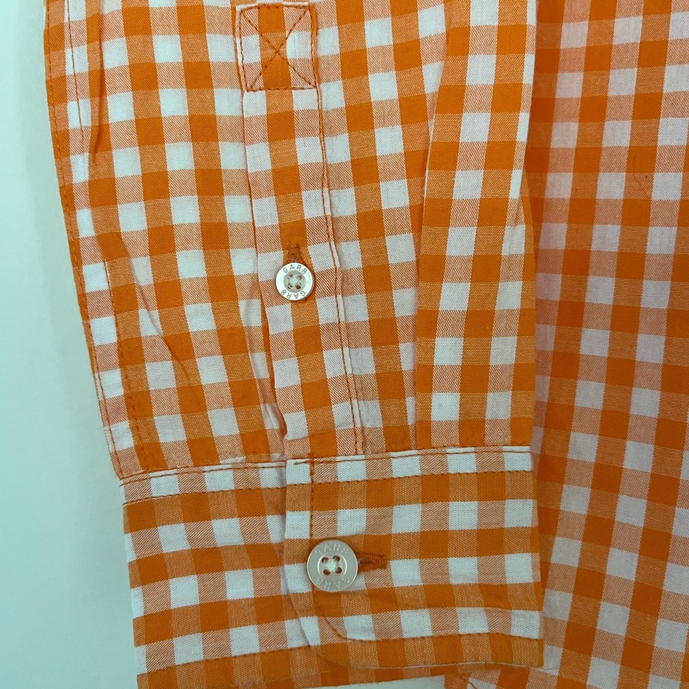 Garb Team University of Tennessee VOLS Orange Gingham Button-down Shirt size 5-6 - Picture 4 of 13